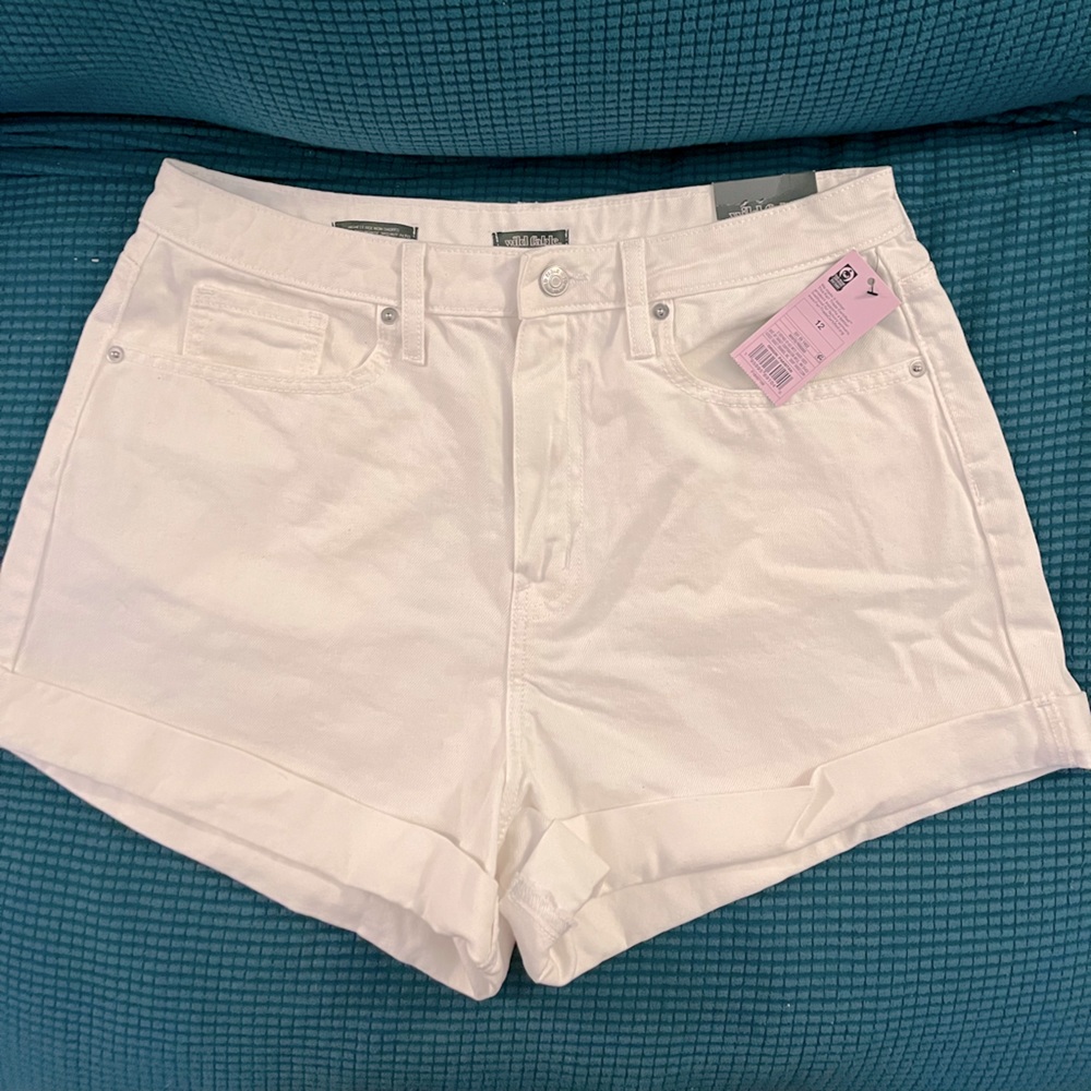 Wild fable highest rise mom white shorts size 12 NWT